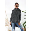 Ladies Jaquard Imprimir suéter de suéter comprido Pullover de moda